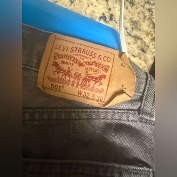 Vintage Levi’s 501 Button Fly Gray Jeans Made in USA W32 L30 - Picture 8 of 9